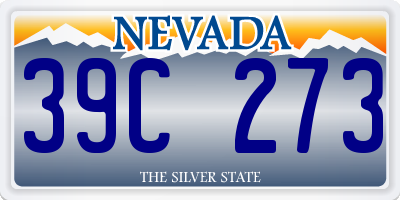 NV license plate 39C273