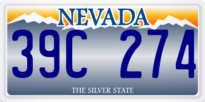 NV license plate 39C274