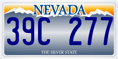 NV license plate 39C277