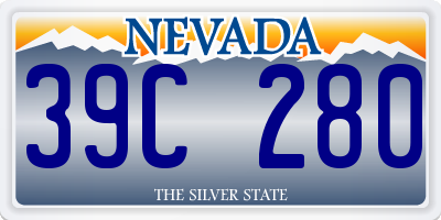 NV license plate 39C280