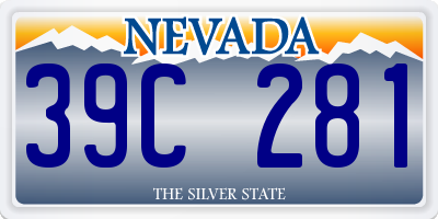 NV license plate 39C281