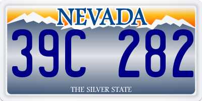 NV license plate 39C282