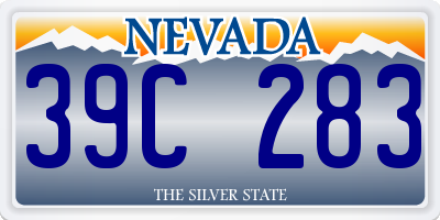 NV license plate 39C283