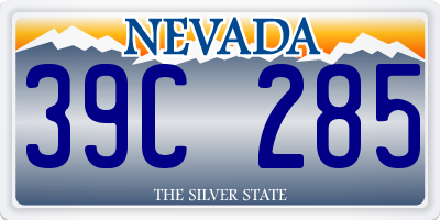 NV license plate 39C285