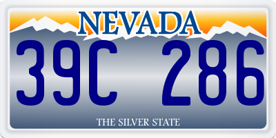 NV license plate 39C286