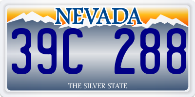 NV license plate 39C288