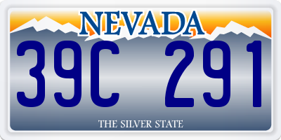 NV license plate 39C291