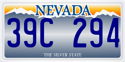 NV license plate 39C294