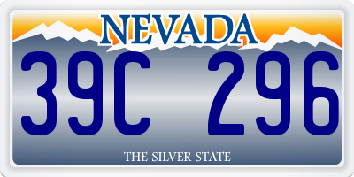 NV license plate 39C296