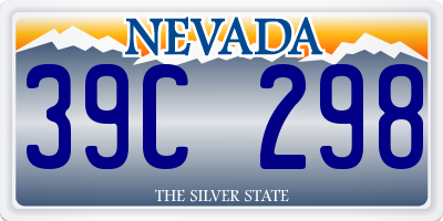 NV license plate 39C298