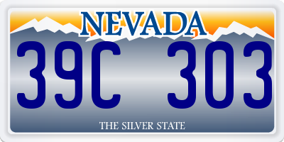 NV license plate 39C303
