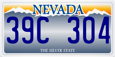 NV license plate 39C304