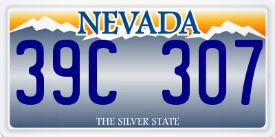 NV license plate 39C307