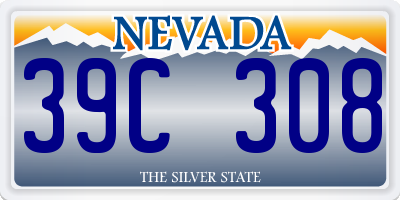 NV license plate 39C308