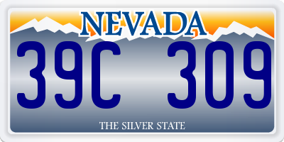 NV license plate 39C309