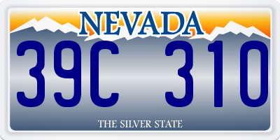 NV license plate 39C310