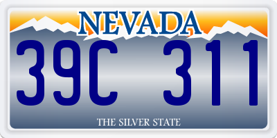 NV license plate 39C311