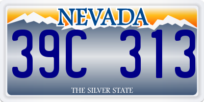 NV license plate 39C313