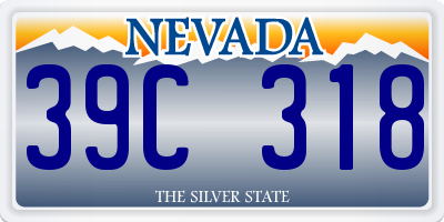 NV license plate 39C318