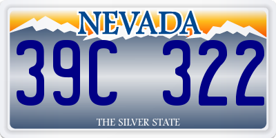 NV license plate 39C322