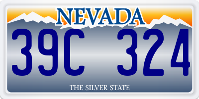 NV license plate 39C324