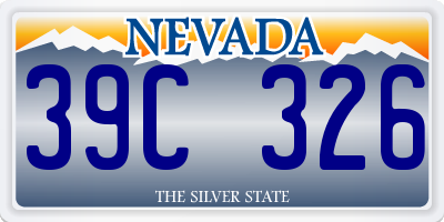 NV license plate 39C326
