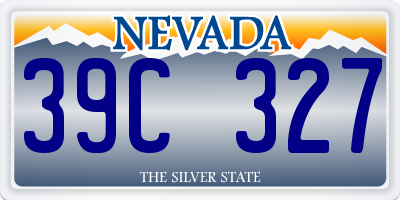 NV license plate 39C327