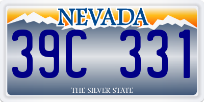 NV license plate 39C331