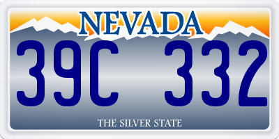 NV license plate 39C332