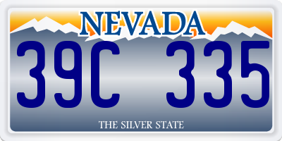 NV license plate 39C335