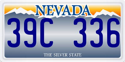 NV license plate 39C336