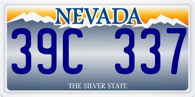 NV license plate 39C337