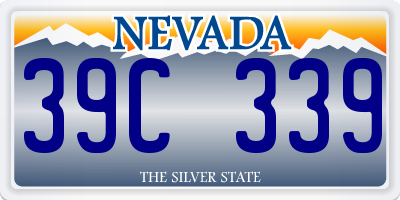 NV license plate 39C339