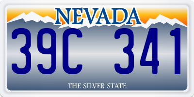 NV license plate 39C341