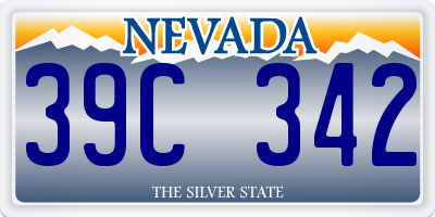 NV license plate 39C342