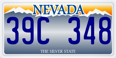 NV license plate 39C348