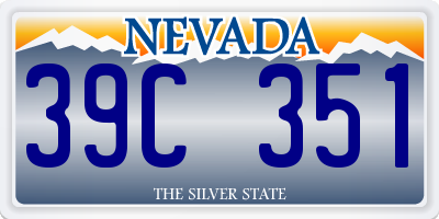 NV license plate 39C351