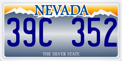 NV license plate 39C352