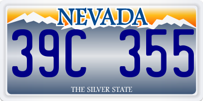 NV license plate 39C355