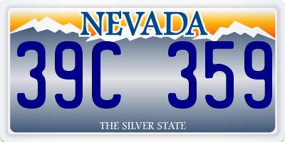 NV license plate 39C359
