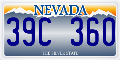 NV license plate 39C360