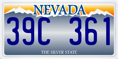 NV license plate 39C361