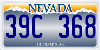 NV license plate 39C368