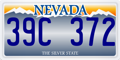 NV license plate 39C372