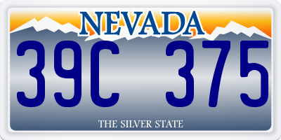 NV license plate 39C375