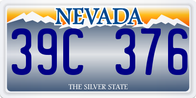 NV license plate 39C376