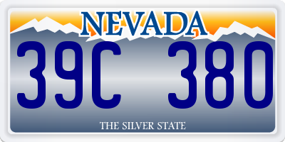 NV license plate 39C380