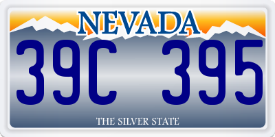 NV license plate 39C395