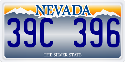 NV license plate 39C396