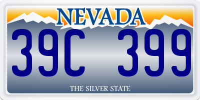 NV license plate 39C399